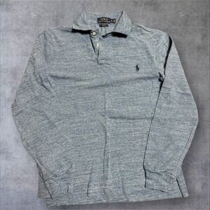 Polo Ralph Lauren Mens Polo Shirt S Blue Slim Fit Long Sleeve Cotton